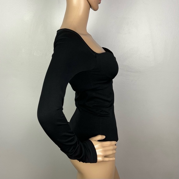 NEW SIMON MILLER BLACK SEAMLESS STRETCH BODYSUIT - Picture 4 of 8